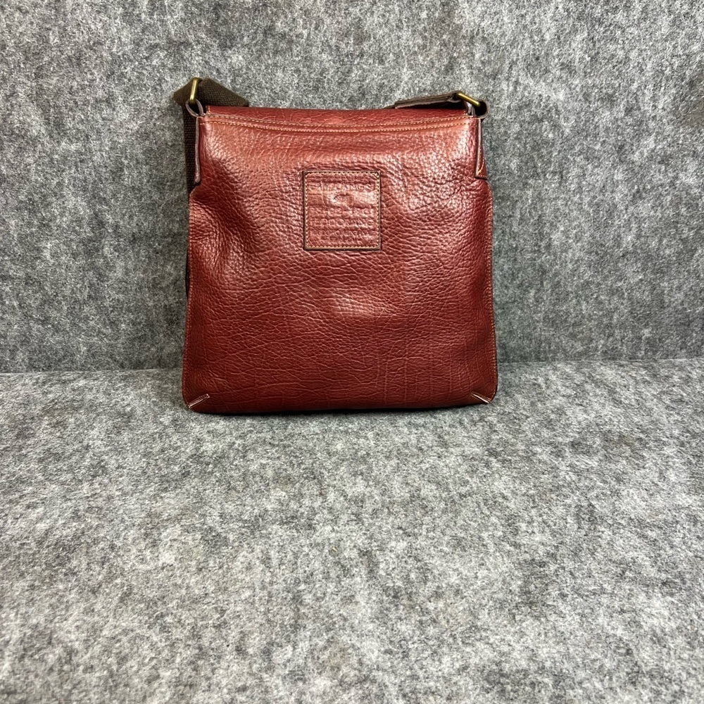 Elegant Messenger Bag Unisex Shoulder Bag Genuine Leather Made In Italy Maroon - Picture 15 of 15